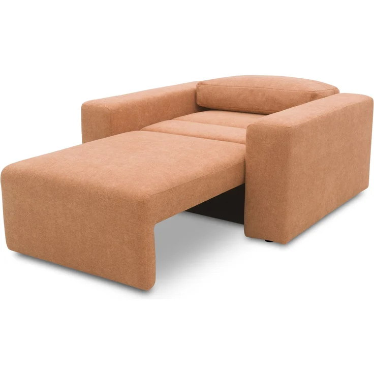 DOMO. collection Sessel 700 029, Polstersessel mit Schlaffunktion und Federkernpolsterung, loses Rückenkissen, Schlafsessel, Armsessel 130 x 116 x 85 cm (BxTxH), lachs – Bild 8