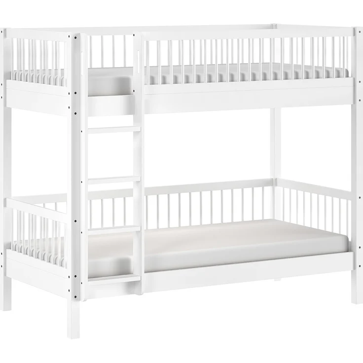 Etagenbett FORREST 90 x 200 cm Buche Weiß – Bild 3