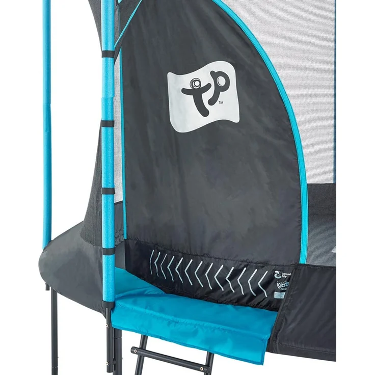 TP Toys Trampolin 'Genius 12' | inkl. Sicherheitsnetz | Schwarz/blau | 365 x 365 x 269 cm – Bild 8