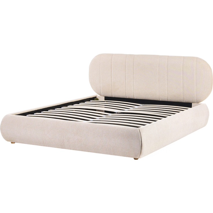 Bett mit Stauraum Stoff CAMPAN 160x200 cm Hellbeige – Bild 6