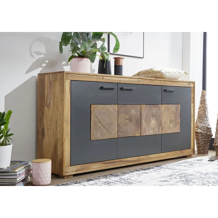 Sideboard Sheesham 170 x 40 x 82 gebeizt TURIN #09 – Bild 4