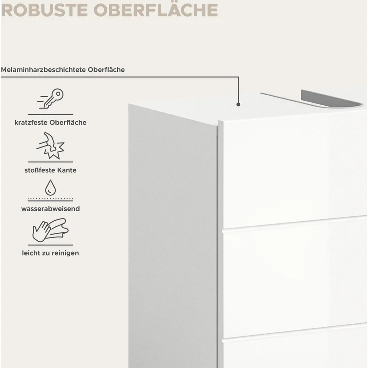 Badezimmerset Vira II - Weiß / Weiß Hochglanz – Bild 9
