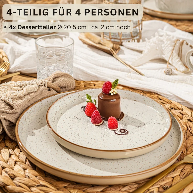 SÄNGER Dessertteller Set Rio Creme 4 teilig – Bild 2