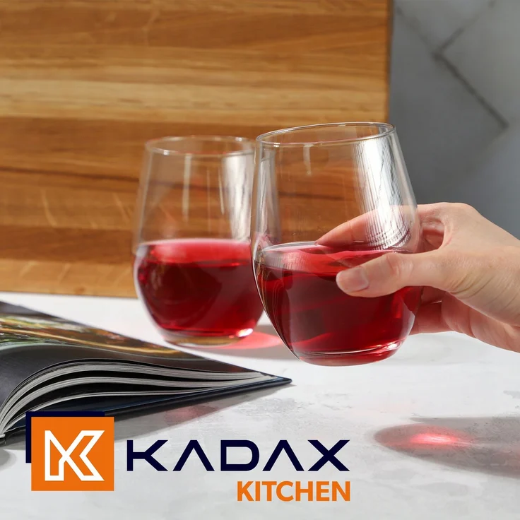 KADAX 4x Trinkgläser für Getränke Wein 580ml Glas Glas Set – Bild 7