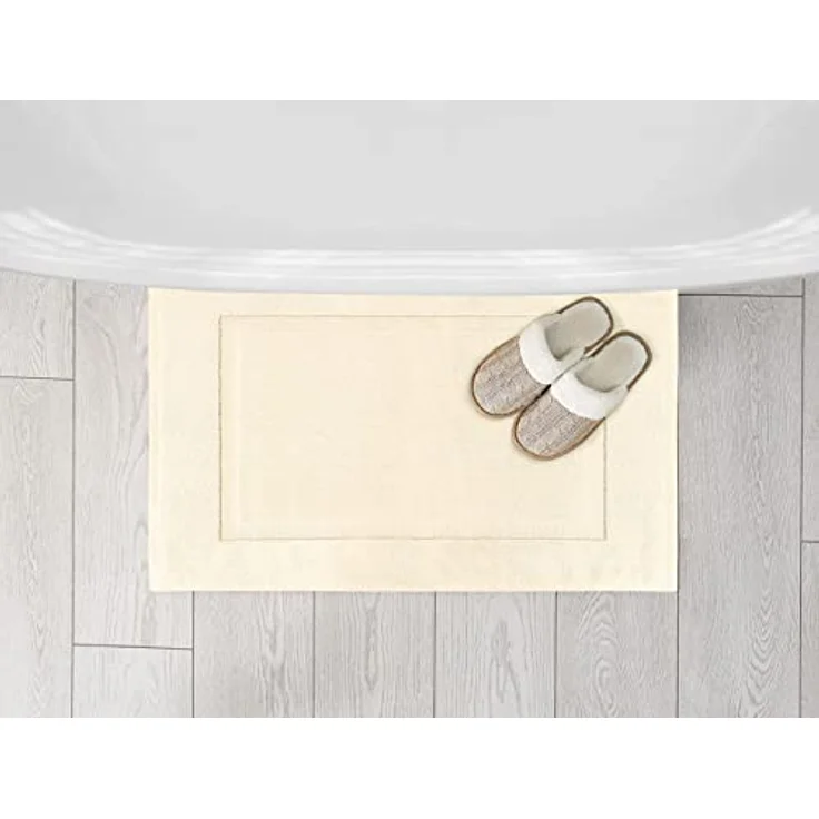 Utopia Towels UT1044 Badematten aus Baumwolle, gebändert, elfenbeinfarben, ohne Badezimmerteppich, 53,3x86,4 cm, 100% ringgesponnene Baumwolle, sehr saugfähig und maschinenwaschbar, – Bild 7