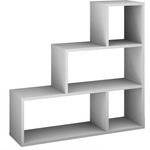 Stufenregal >Partition<4 Fächer, in kreidegrau matt - 120x122x40 (BxHxT)