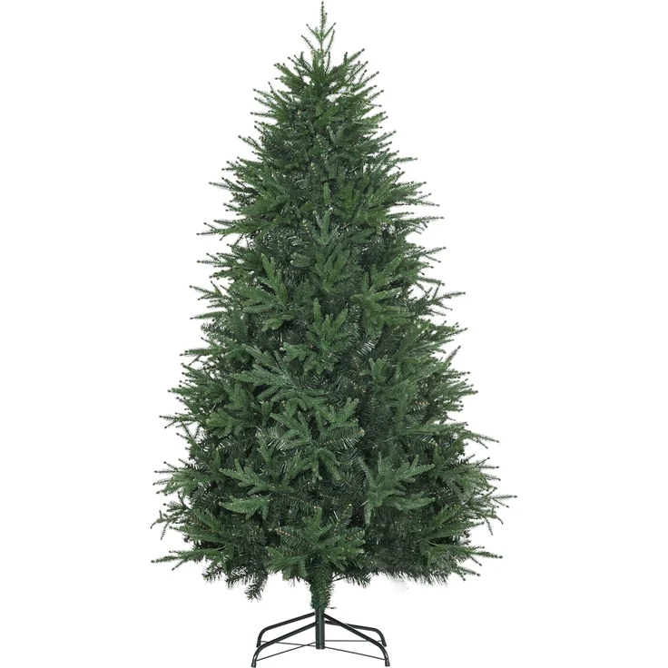 HOMCOM Künstlicher Weihnachtsbaum Kunsttanne, realistisches Aussehen, schneller Aufbau, Künstlich, Beschneite Optik – Bild 1