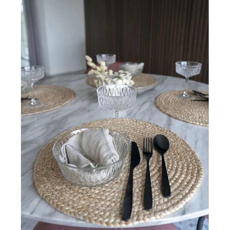House Nordic Tischset aus geflochtener Jute, natur, ø38 cm, 4er-Set – Bild 4