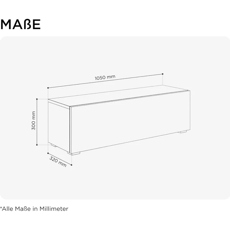 Platan Room Lowboard Kira, TV Schrank Fernsehschrank 105 / 140 / 210 / 280 cm breit Kaschmir Matt – Bild 7