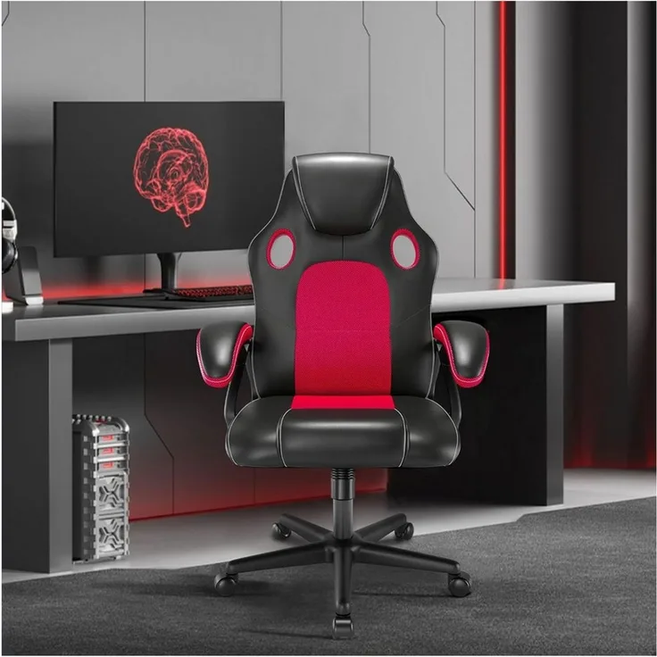 HTI-Living Drehstuhl Bürostuhl ECO Daytona Rot (Stück, 1 St), Gaming Stuhl Drehstuhl Schreibtischstuhl