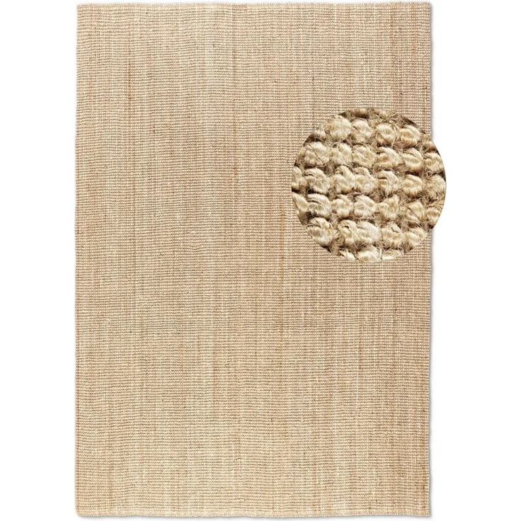HANSE Home Teppich Jaipur Juteteppich, Läufer und Rund, rechteckig, Höhe: 10 mm, Naturfaser, Wohnzimmer, Esszimmer, Schlafzimmer, Boho, GRS – Bild 1