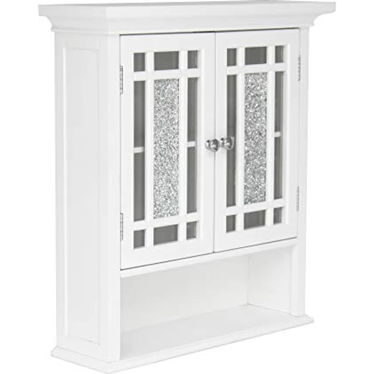 Teamson Home Badezimmer Windsor Holzwandschrank 2 Türen Weiß ELG-527 – Bild 2