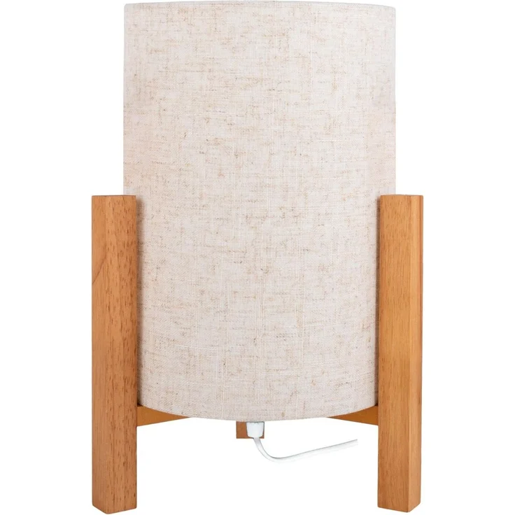 Tischlampe Wohnzimmer Tischleuchte Schlafzimmer Stoff Retro Natur Beige 3193827 – Bild 5