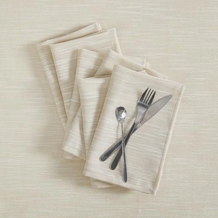Laura Ashley Arabesque Luxuriöse Schimmernde Stoff-Tischdeckenservietten für formelle Abendessen, Urlaub, Hochzeit oder Party, Set mit 6 Servietten, Gold – Bild 4