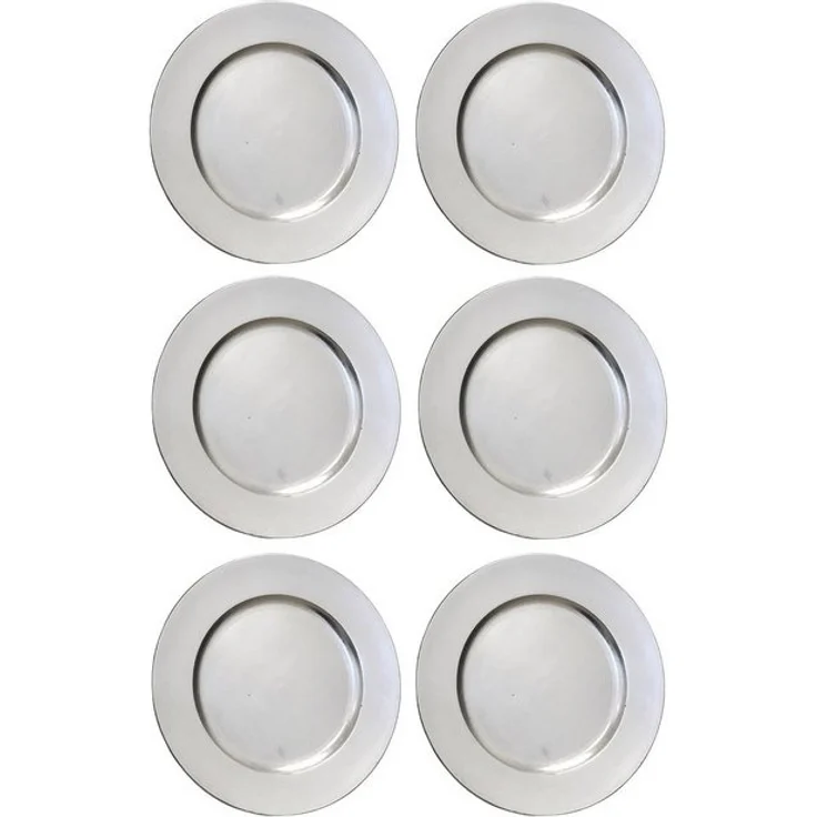 Annastore Platzset 6 x Platzteller aus herrlich schimmerndem Melamin Ø 33 cm - Dekoteller, Unterteller wiederverwendbar Dekoteller – Bild 3