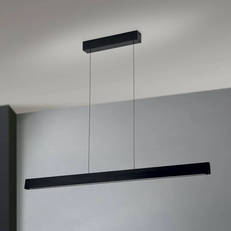 Orion LED-Hängelampe Tara, schwarz, 120 cm, Alu/Stahl mit CCT-Funktion und Tastdimmer, höhenverstellbar