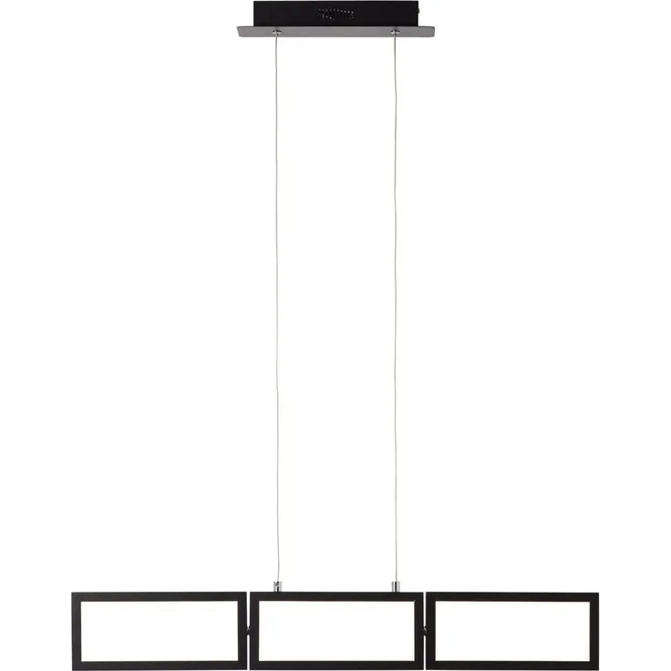 BRILLIANT Lampe, Ranut LED Pendelleuchte 3flg schwarz, 3x LED integriert, 11. 3W LED integriert, (1067lm, 3000K), In 3 Stufen über Wandschalter dimmbar