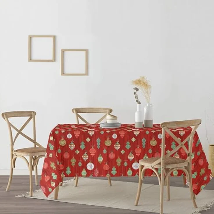 BELUM | Weihnachtstischdecke | Anti-Fleck-Tischdecke | Rechteckig Harz | Tischdecke (laminiert) | Tischdecke | Tischdecke | Heimtisch (250x140 cm) – Bild 3