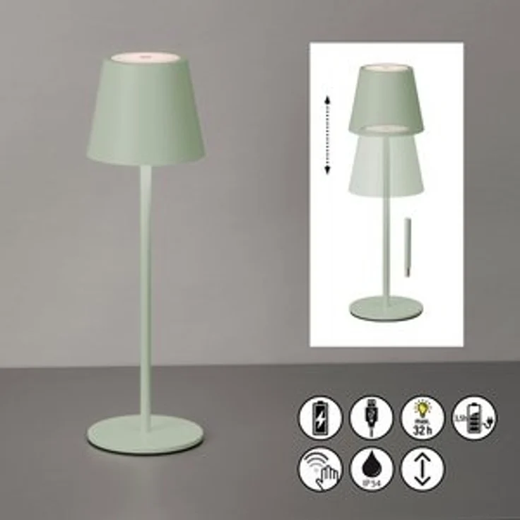 easy! BY FHL Außen-Tischleuchte Viletto, Dimmfunktion, USB-Ladefunktion, LED fest integriert, Warmweiß, lange Leuchtdauer – Bild 5
