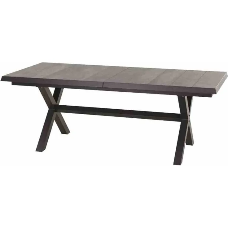 Siena Garden Messina Ausziehtisch 200/260 x 100 cm anthrazit / wood grey