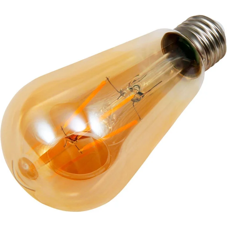 LED Vintage Leuchtmittel, 4 Watt, Glas, E27, warmweiß, DxH 6,4x14 cm – Bild 2
