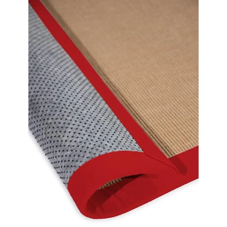 carpetfine Sisalteppich Sisal, rechteckig, Höhe: 5 mm, mit farbiger Bordüre, Anti Rutsch Rückseite – Bild 8
