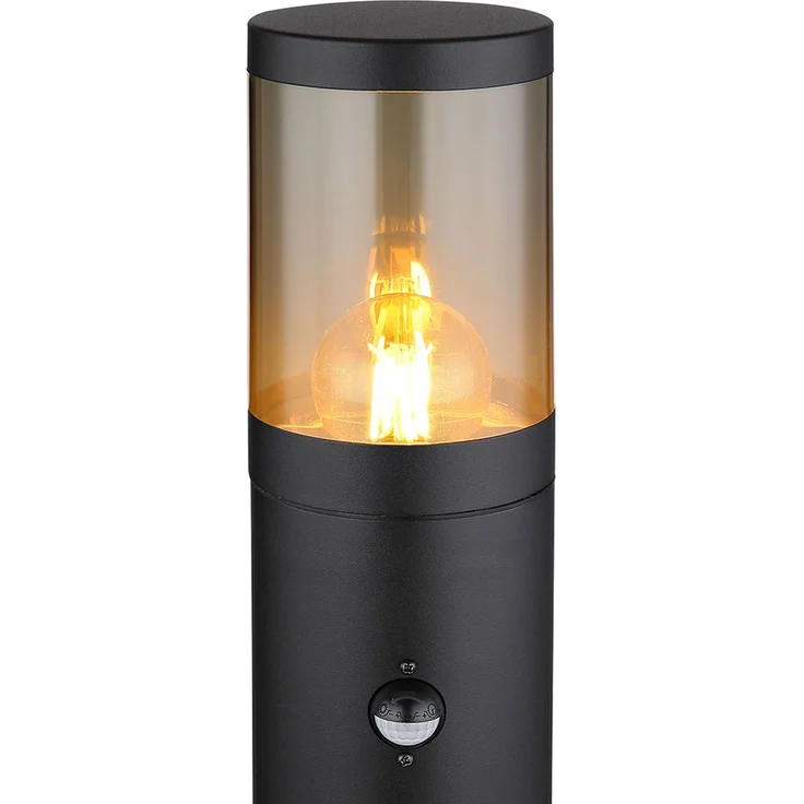 LED Stehleuchte, Bewegungsmelder, Edelstahl, schwarz, H 80 cm – Bild 9