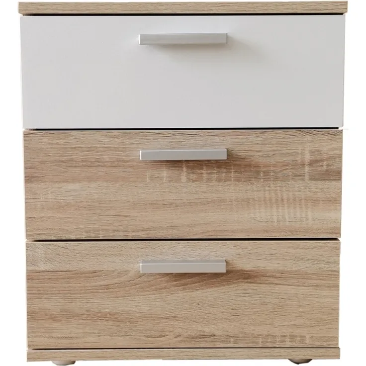 HTI-Line Nachtkommode Nachtschrank Nina mit 3 Schubladen (Stück, 1 St, 1 Nachtschrank), Nachttisch Nachtkommode Nachtkonsole