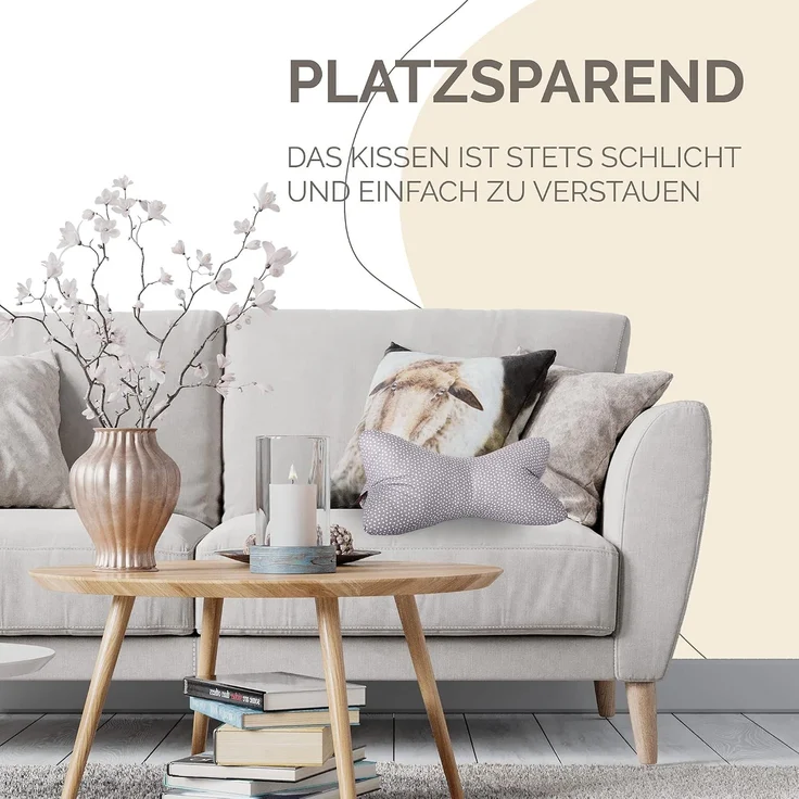 Original Dr. Berger Leseknochen 40 x 18 cm Miniherz Grau – Bild 4