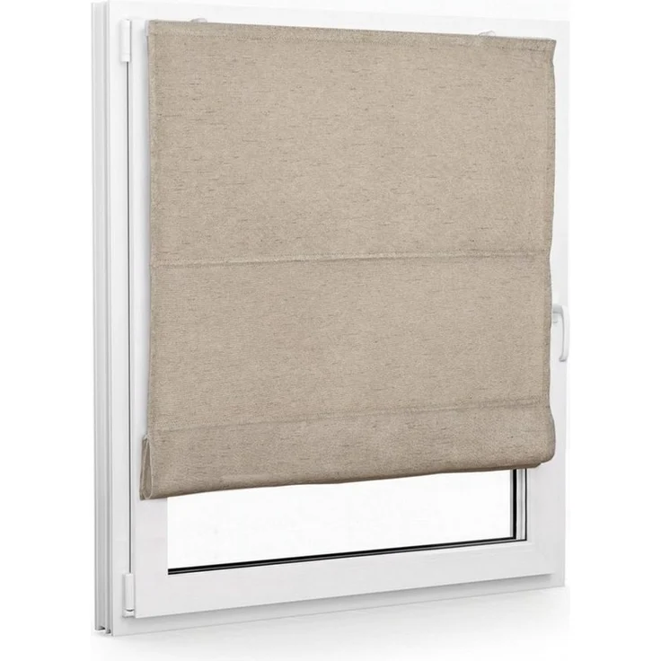 Victoria M. Raffrollo Klemmfix Ivora Premium Raffrollo 40x130cm Creme Verdunkelnd, mit Klemmträger, ohne Bohren, freihängend, Ohne Bohren – Bild 2