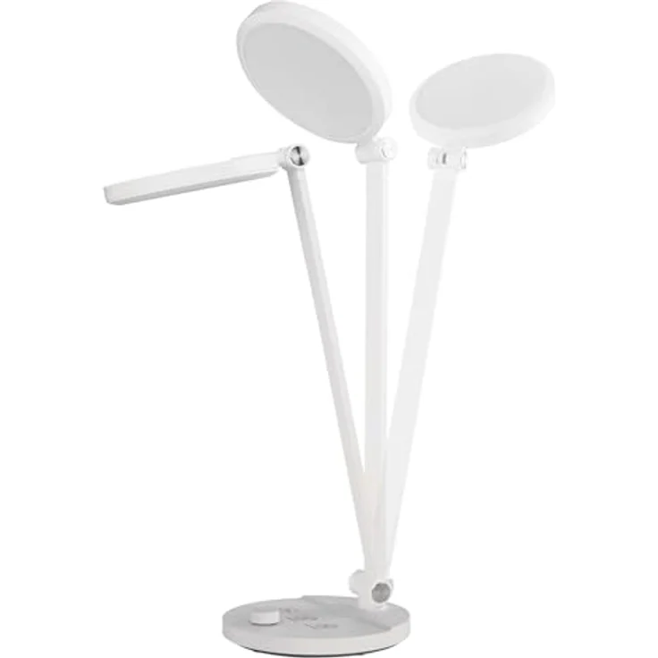 Emos LED-Schreibtischlampe CHARLES, 7,6W, 550lm, dimmbar, klappbar und neigbar, Farbwechsel, 1,3m Kabel, weiß, Z7628W – Bild 4