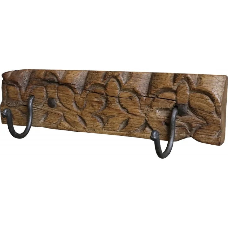 Chic Antique - Hakenleiste 2 Haken Wandhaken Kleiderhaken Holz Unika 40048900