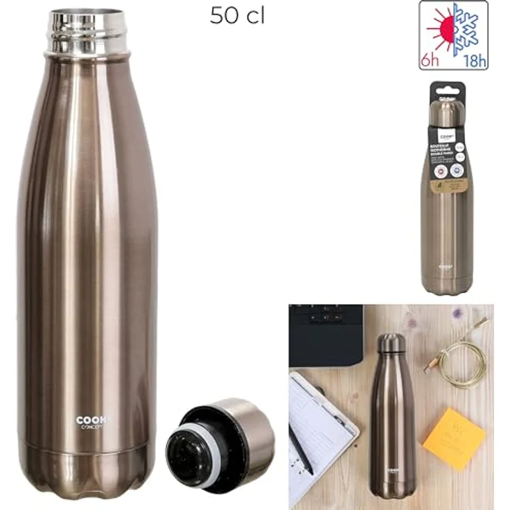 COOK CONCEPT Reiseflasche, 50cl, Blau/Weiß – Bild 3