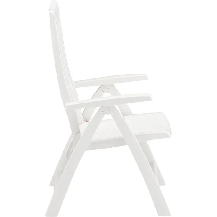 Kettler Roma Klappsessel - verstellbarer Gartensessel aus Kunststoff - weiß – Bild 2