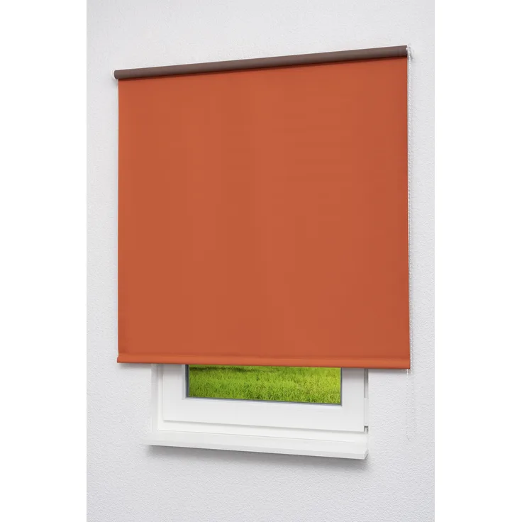 Lysel Outlet - Verdunkelungsrollo Shiny Rostorange, (B x H) 102.50cm x 175cm in orange/rostorange