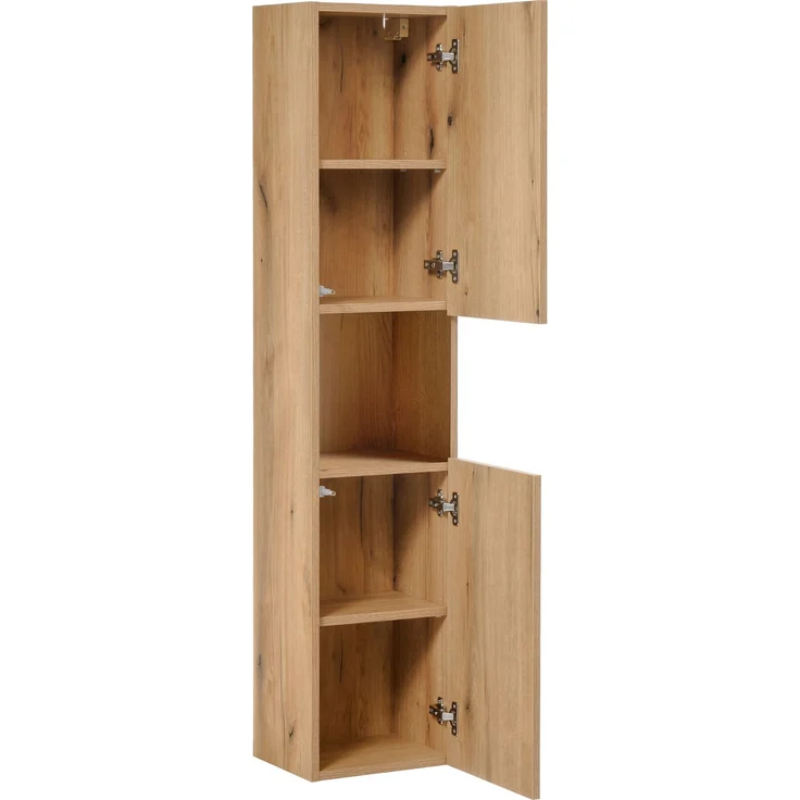 Hochschrank mit 2 Türen (140x25x30cm), Eichenküste Evoke – Bild 3