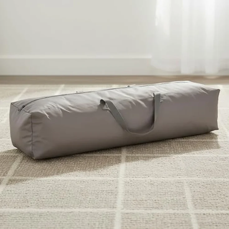 sun baby Laufstall mit grünen Griffen 150x200 cm 0-2 Jahre Grau, Polyester, Netzwände, Eingang mit Reißverschluss, rutschfeste Füße, Tragetasche im Set, Metallrahmen – Bild 8