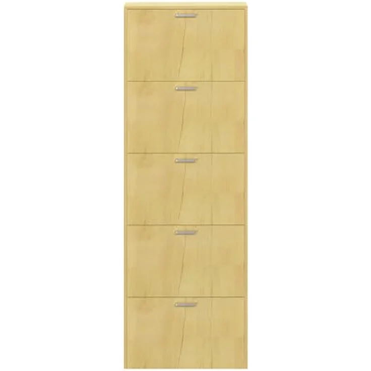 MID.YOU Schuhschrank Sulos, Honigeiche, stehend, Kunststoff, 59x179x17 cm, Schuhaufbewahrung – Bild 4