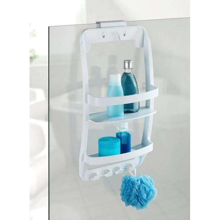 WENKO Badregal Universal, 2 Ablagen, 4 Haken – Bild 3