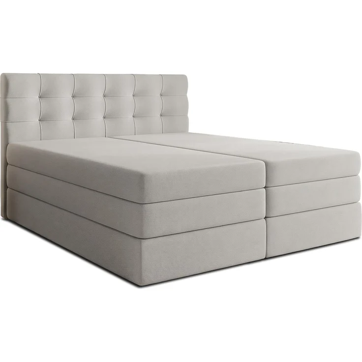 AX LIVING Finike Boxspringbett 180x200 cm, 2 Matratzen, Stoff Beige – Bild 5