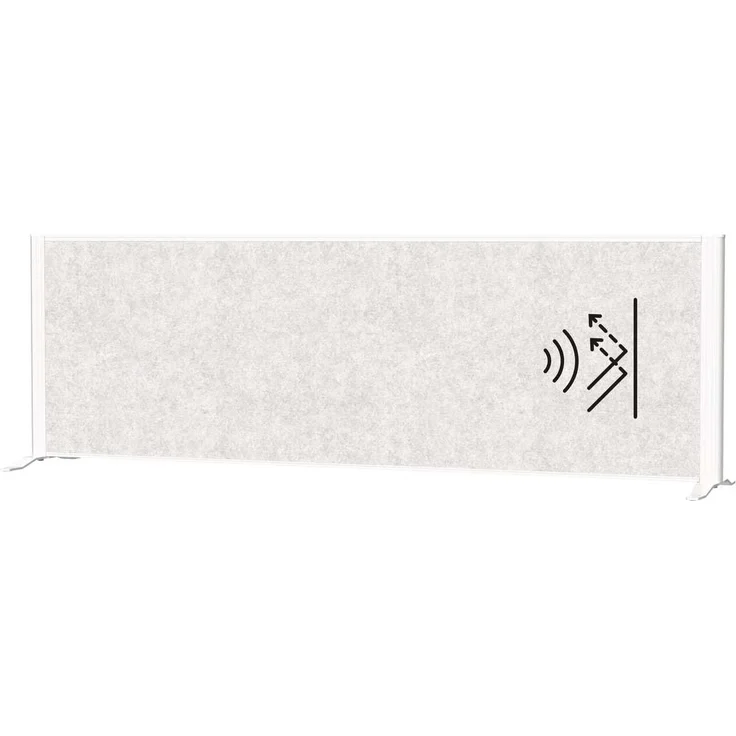 MAUL Tisch Trennwand Akustik MAULconnecto 160x50 cm | Raumteiler für Schreibtisch, Sideboard | Raumtrenner mit Standfüßen | Akustikvlies (4000 g/m²) als Sichtschutz und Schalldämmung
