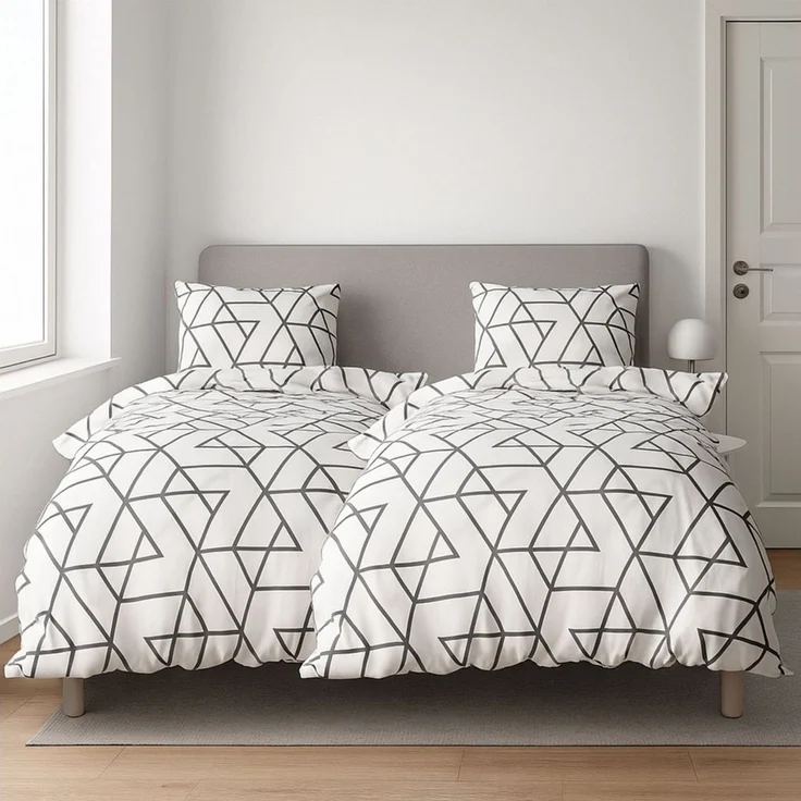 ZIRVEHOME Bettwäsche Bettwäsche, Microfaser, 2 teilig, Bettwäsche 155x220 cm Bügelfrei, Pflegeleicht, Atmungsaktiv – Bild 1