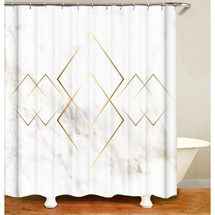 M&W DAS DESIGN Duschvorhang Shower curtains Anti schimmel Waschbar bad vorhang 180x200 – Bild 1