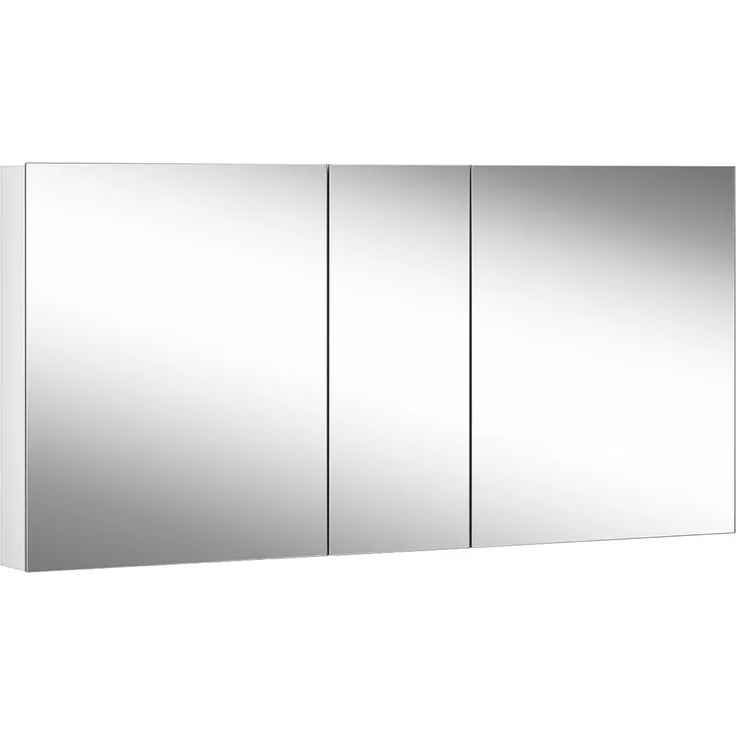 Schneider EASY Line Comfort Spiegelschrank, 3 Doppelspiegeltüren, 150 x 70 x 12 cm, 177. 150, Ausführung: EU-Norm/Korpus weiss - 177. 150. 02. 02