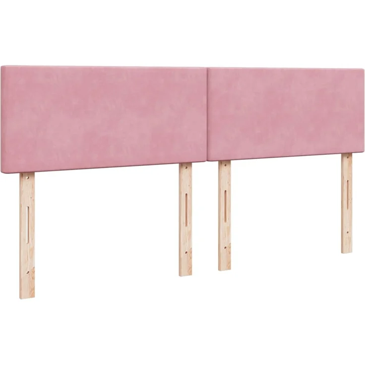 vidaXL Boxspringbett mit Matratze Rosa 200x200 cm Samt 3288701 – Bild 9