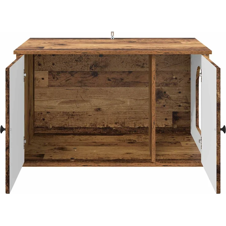 vidaXL Katzenhaus Altholz 85 x 55 x 50 cm Holzwerkstoff 8000732 – Bild 6