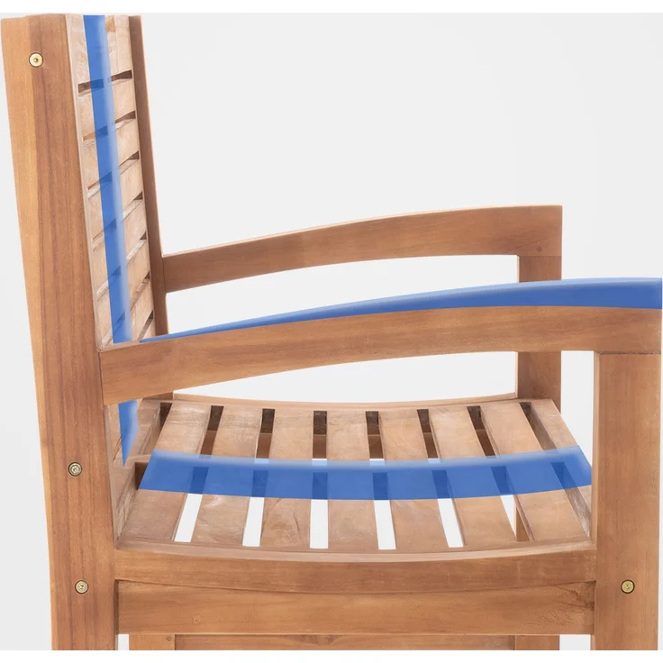 Gartenbank Teakbank DAGAD - Holz Teak 240x59x92 cm | Holzbank 240 Cm Gartenbank Sitzbank Mit Lehne Wetterfest Bank Garten Terrasse – Bild 5