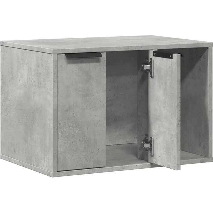 vidaXL Katzenklo Betongrau 60x40x40 cm Holzwerkstoff 857727 – Bild 4