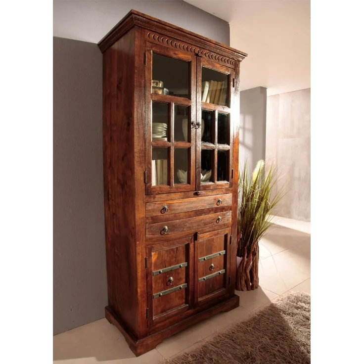 Vitrine Akazie 94x50x195 nougat lackiert OXFORD #452 – Bild 3