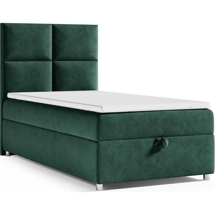 Best for Home Boxspringbett K2 SINGLE mit Bettkasten (Grun 90x200) – Bild 1